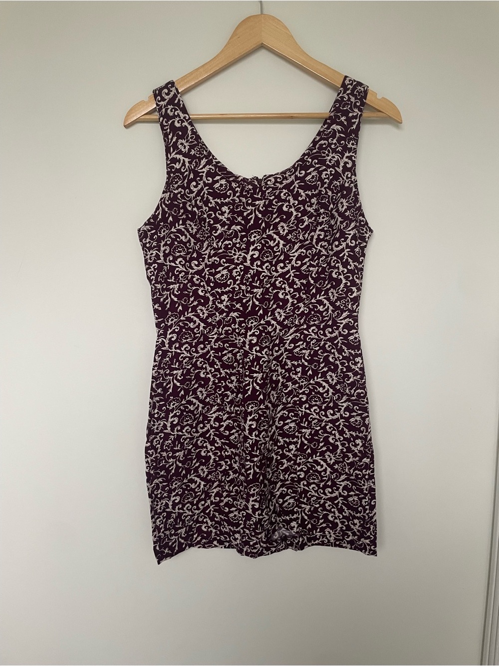 Rampage Dark Purple Floral Mini Dress Sleeveless Fit & Flare Size 5